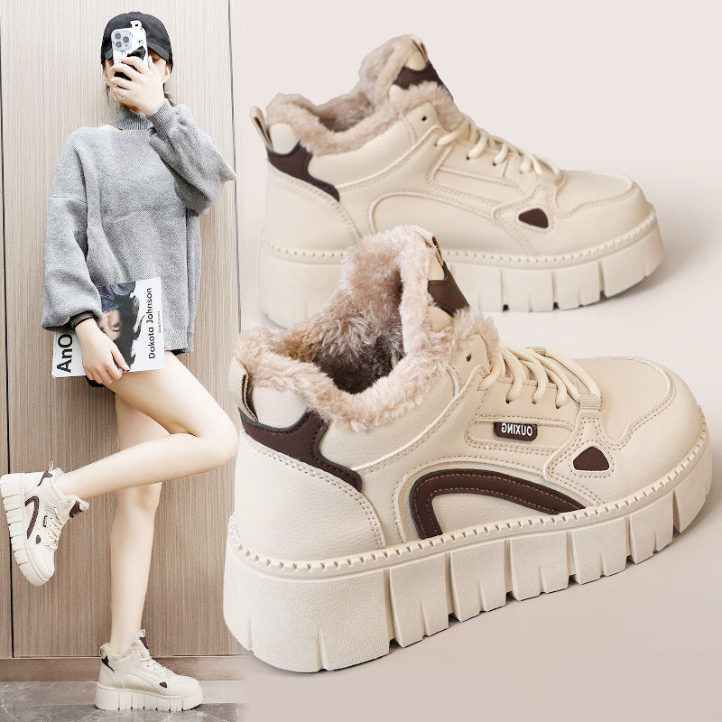 Damen High- Sneaker Fleece-Innensohle Rutschfest