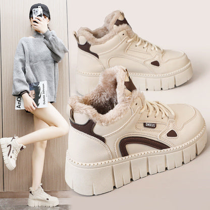 Damen High- Sneaker Fleece-Innensohle Rutschfest