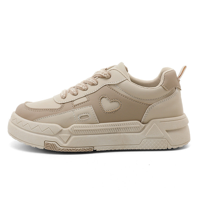 Damen Sneaker Chunky Herz Dekoration Bequem