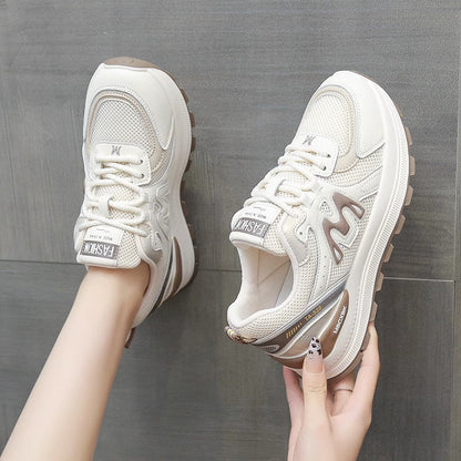 Damen Sneaker Atmungsaktives Mesh Dämpfende Laufsohle