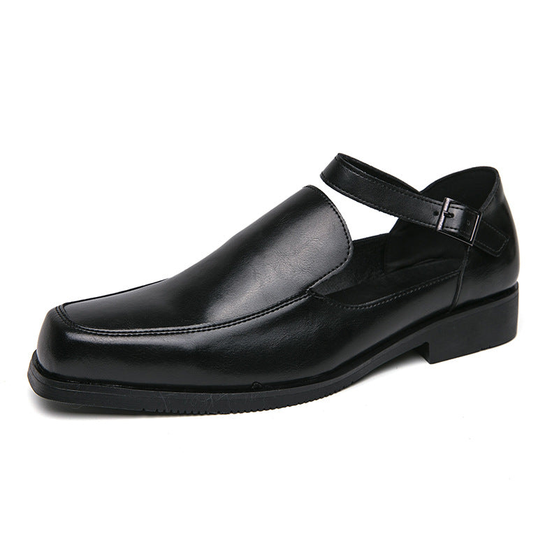Damen Lederschuhe Schnallenverschluss