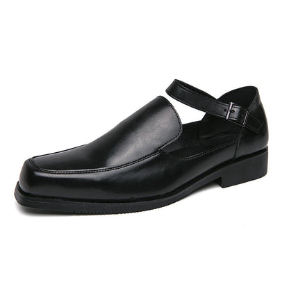 Damen Lederschuhe Schnallenverschluss