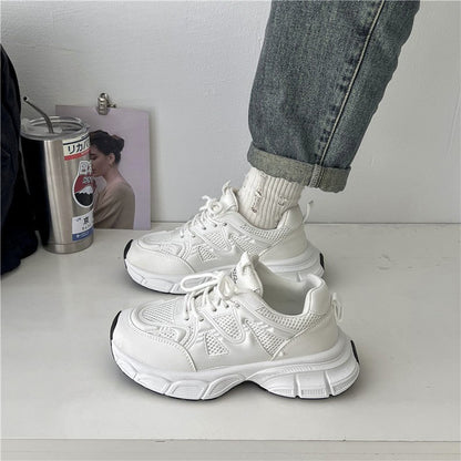 Damen Sneaker Atmungsaktives Mesh Dickes Sohlen