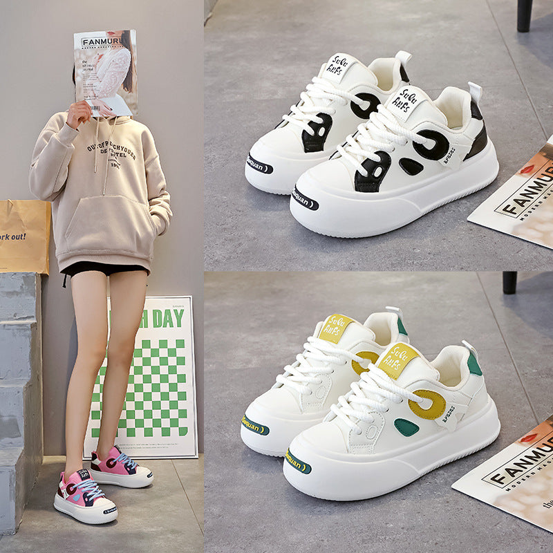 Damen Hoch Sneaker Weiß Bequem - Norvielle