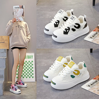 Damen Hoch Sneaker Weiß Bequem - Norvielle