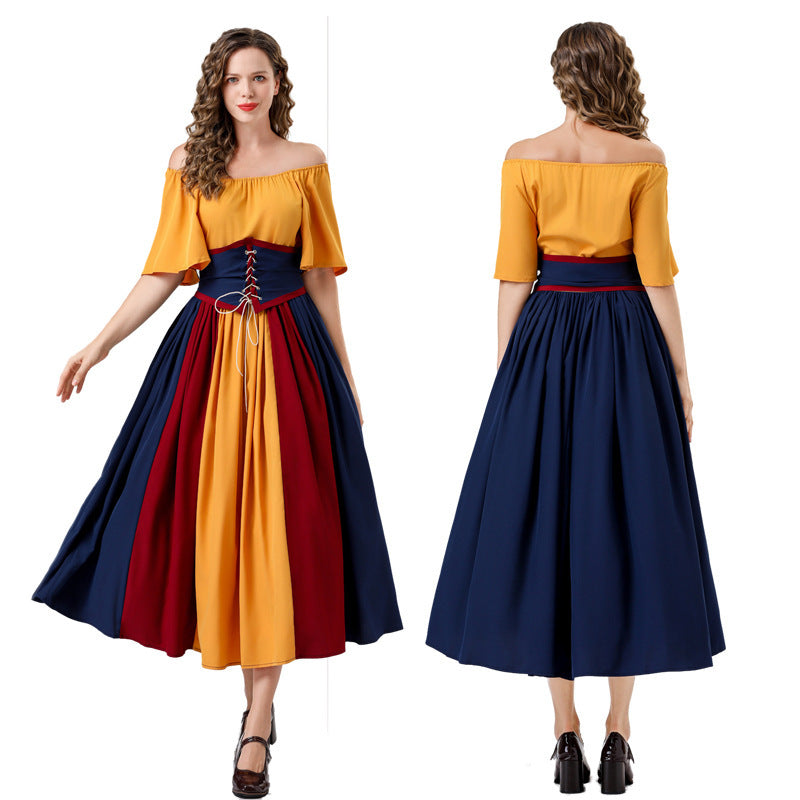 Damen Maxikleid Elegant Tailliert Mit Langen Ärmeln
