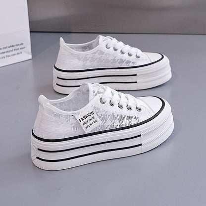 Damen Sneaker Hochplateau Atmungsaktiv