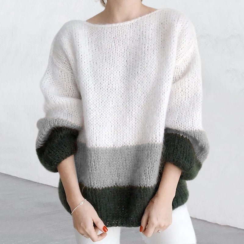 Damen Strickpullover Weich Modisch