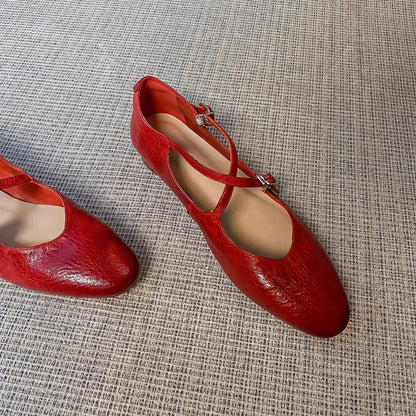 Damen Ballerinas Spitze Elegant Kreuzriemen