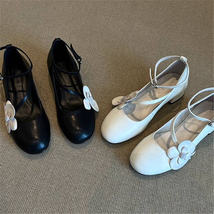 Damen Ballerinas Bequem Blumen Sommer