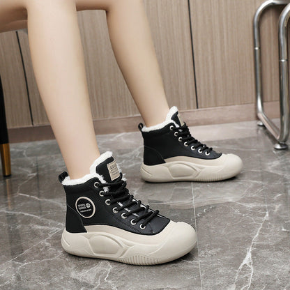 Damen Winter Sneaker Warm Isoliert Fleece Innenleben