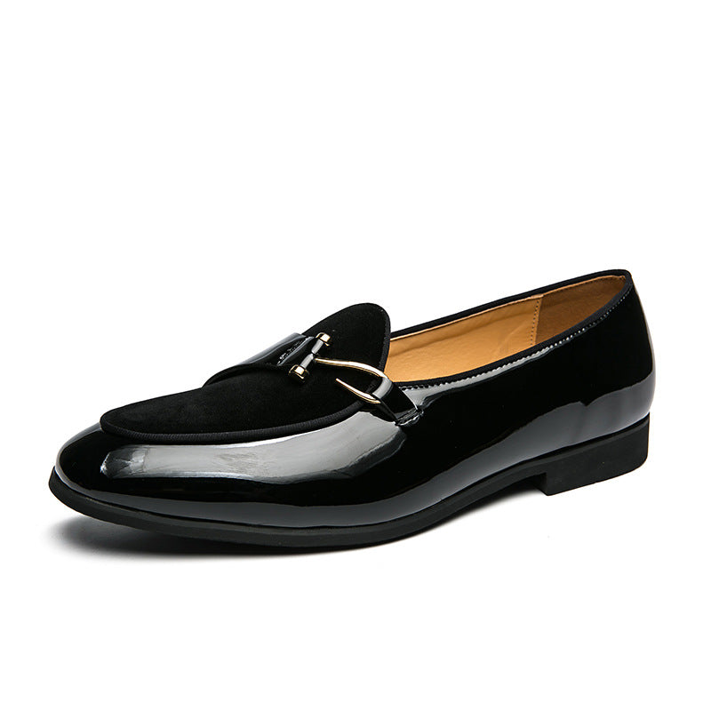 Damen Mokassins Elegante Schuhe Leder Schnalle