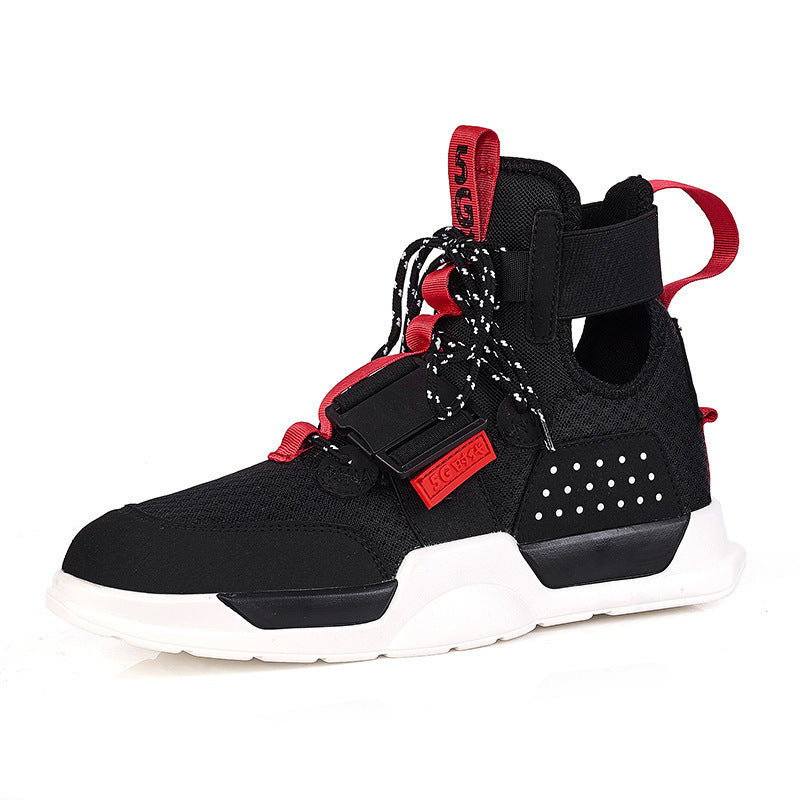Damen High- Sneaker Sportlich Riemensystem