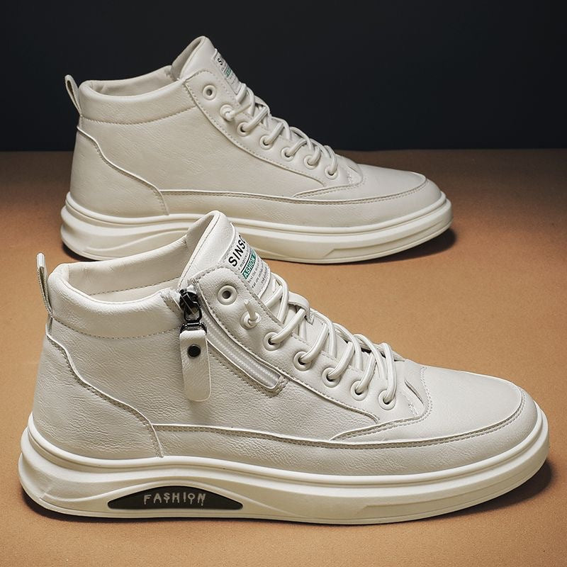 Damen Sneaker Weiches Leder Reißverschluss Hochzeitsschuhe