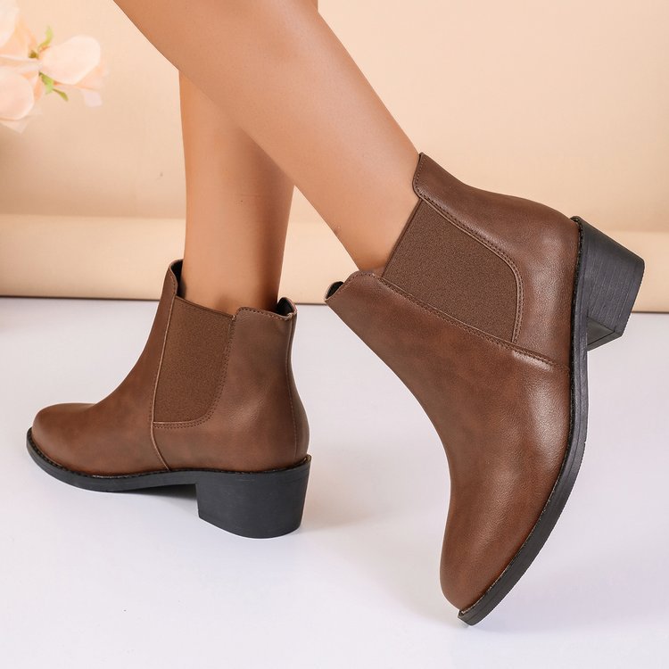 Damen Chelsea Stiefeletten Elastisch Vegan