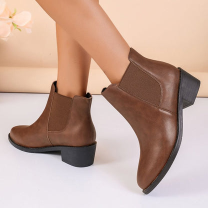 Damen Chelsea Stiefeletten Elastisch Vegan