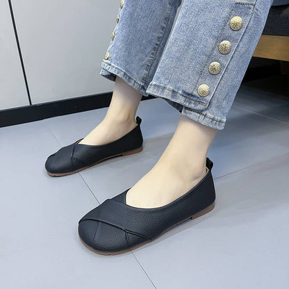Damen Ballerinas Bequem Kreuz Design Schuhe