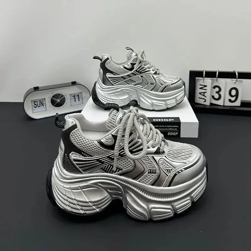 Damen Sneaker Chunky Atmungsaktives Netzwerk Leicht
