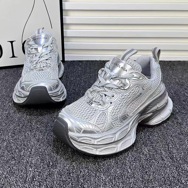 Damen Sneaker Sportlich Reflektierend Bequem ist bereits ein guter