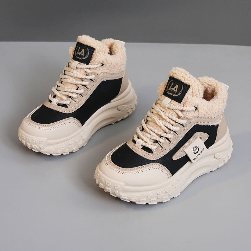 Damen Hochgeschnittene Sneaker Kuscheliges Innenfutter Rutschfeste