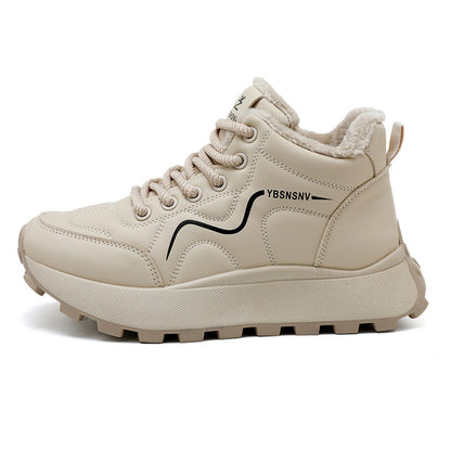 Damen Sneaker Hochgeschnittene Warmfutter Rutschfest