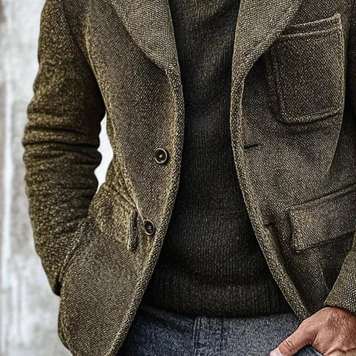 Herren Jacke Strukturiert Mit Taschen