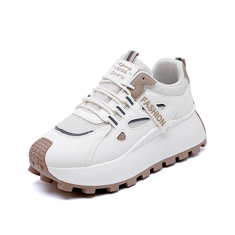 Damen Sneaker Hoch Plateau Atmungsaktives Mesh