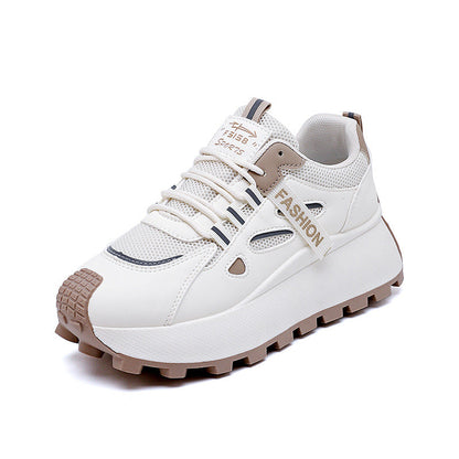 Damen Sneaker Hoch Plateau Atmungsaktives Mesh