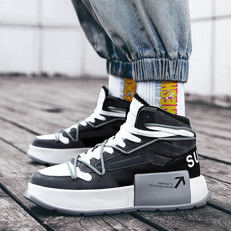 Herren High- Sneaker Sportlich Traktionssohle