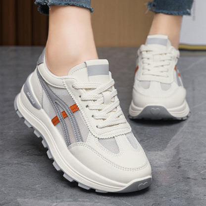 Damen Sport Sneaker Atmungsaktives Mesh Polsterung