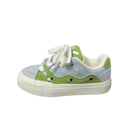 Damen Sneaker Bunt Modisch Farben