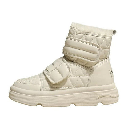 Damen Winterstiefel Gefüttert Warm Klettverschluss