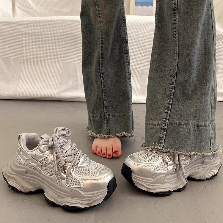 Damen Sneaker Chunky Atmungsaktives Material Weich