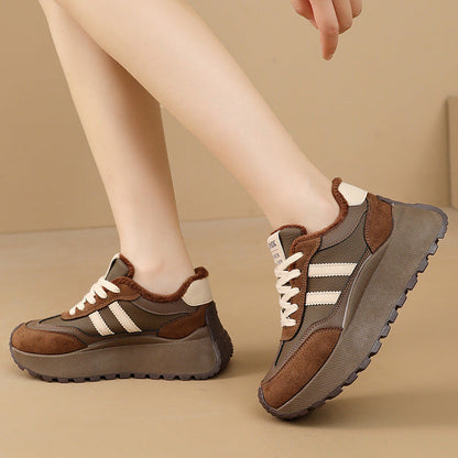 Damen Chunky Sneaker Rutschfest Plattform Schuhe Bequem