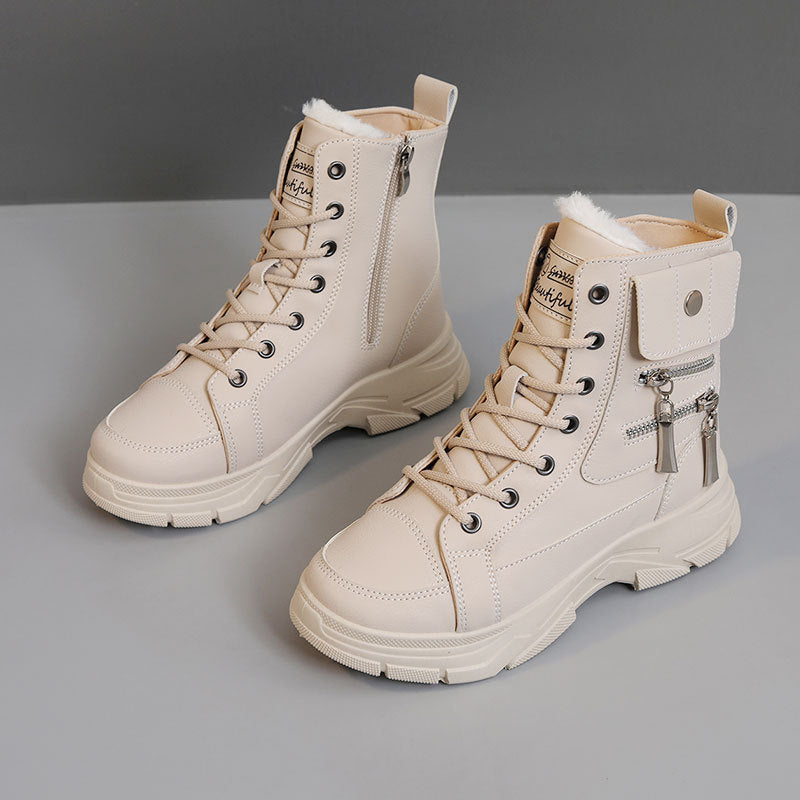 Damen Hochsneaker Mit Reißverschluss Komfortabel