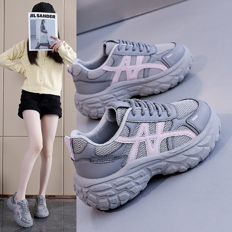 Damen Chunky Sneaker Atmungsaktives Material Stoßdämpfung - Norvielle