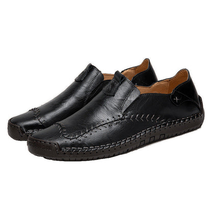 Damen Mokassins Leder Bequem Mit Druckverschluss
