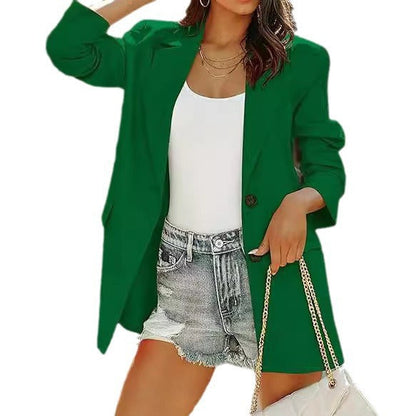 Damen Oversized Blazer Strukturierte Jacke