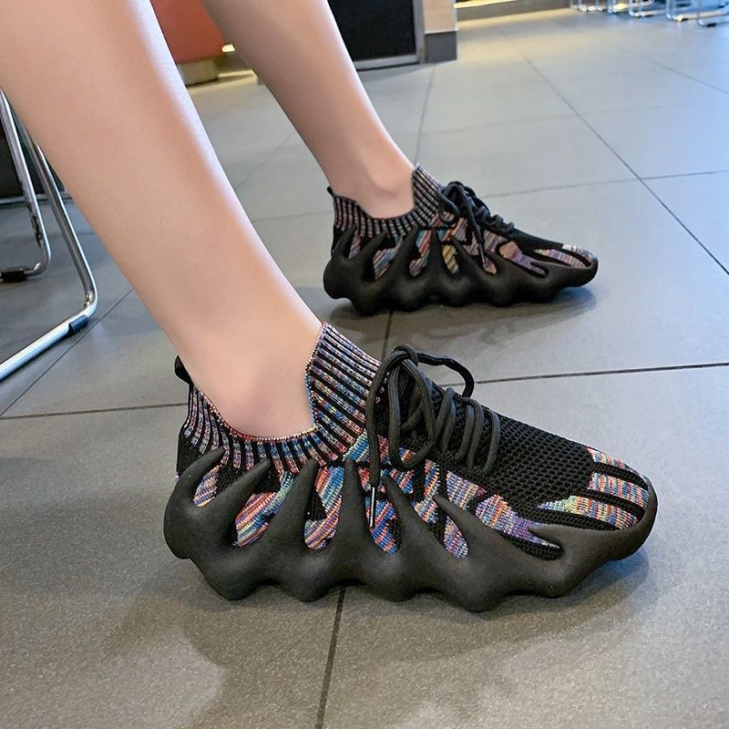 Damen Sneaker Stretch Obermaterial Rutschfeste Sohle
