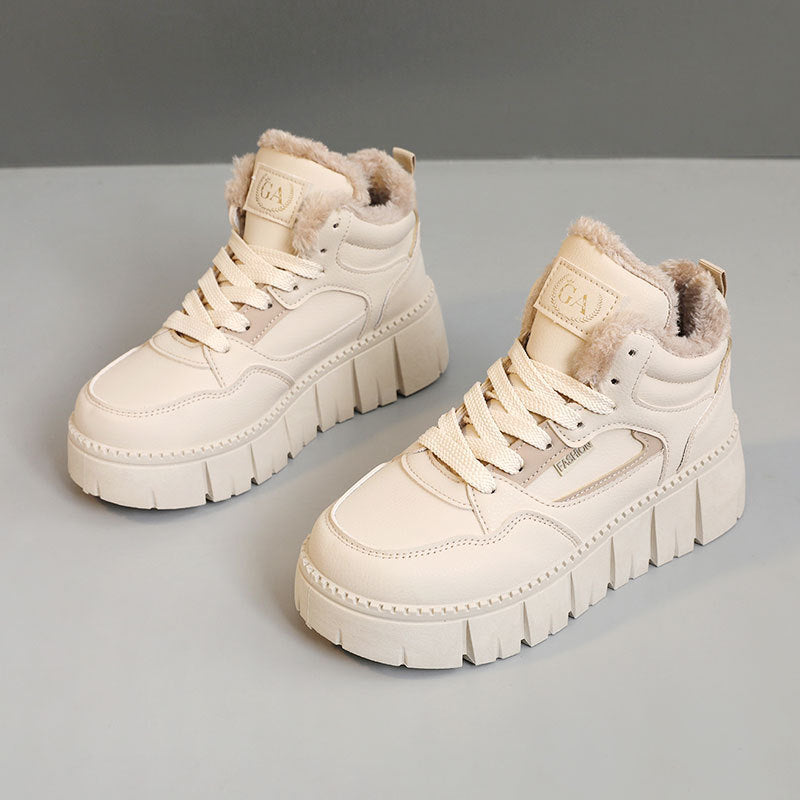 Damen High- Sneaker Warmes Fleece-Innenfutter