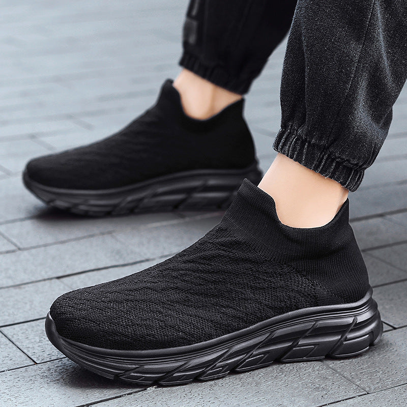 Damen High- Sneaker Elastisch Bequem Schwarz - Norvielle