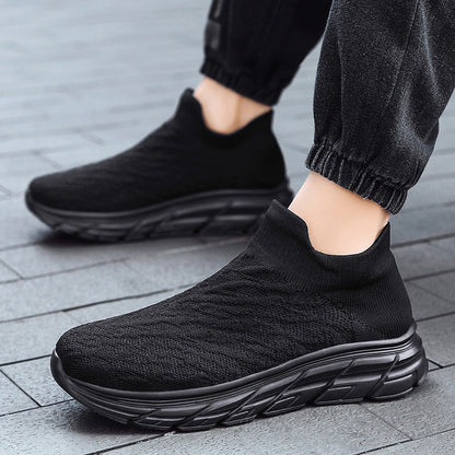 Damen High- Sneaker Elastisch Bequem Schwarz - Norvielle