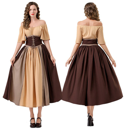 Damen Maxikleid Elegant Tailliert Mit Langen Ärmeln