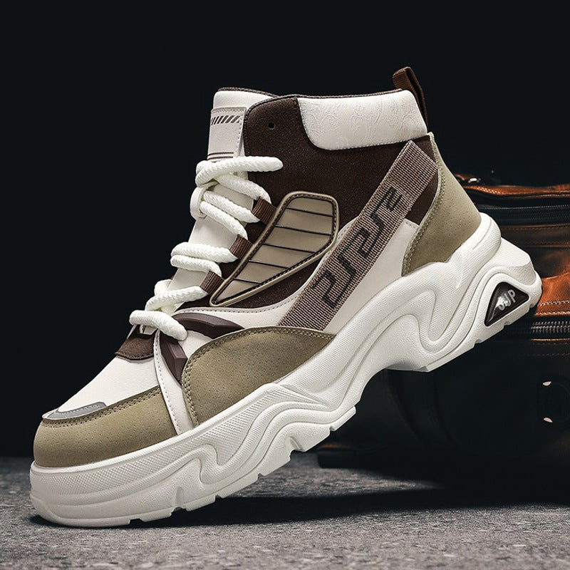 Damen High- Sneaker Sportlich Kontrastdesign Rutschfest