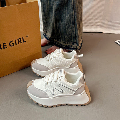 Damen Plateau Sneaker Bequem Modern