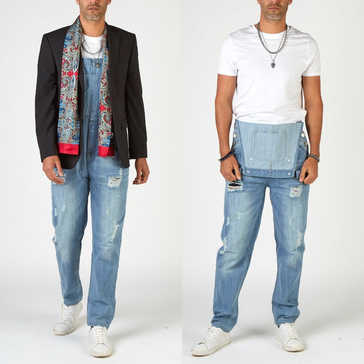 Herren Riss Jeans Used Look Denim Hose