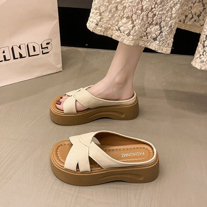 Damen Plateau-Sandalen Bequem Knotendesign