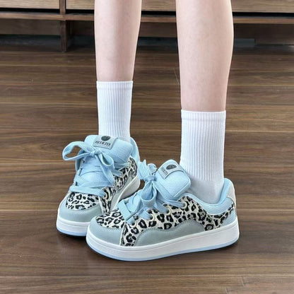Damen Sneaker Leopardenmuster Bequem - Norvielle