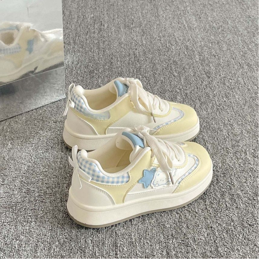 Damen Sneaker Bequem Trendig Leder