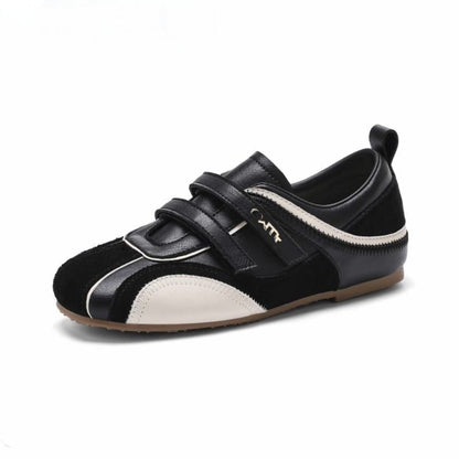 Damen Sneaker Sportlich Metallic Klettverschluss